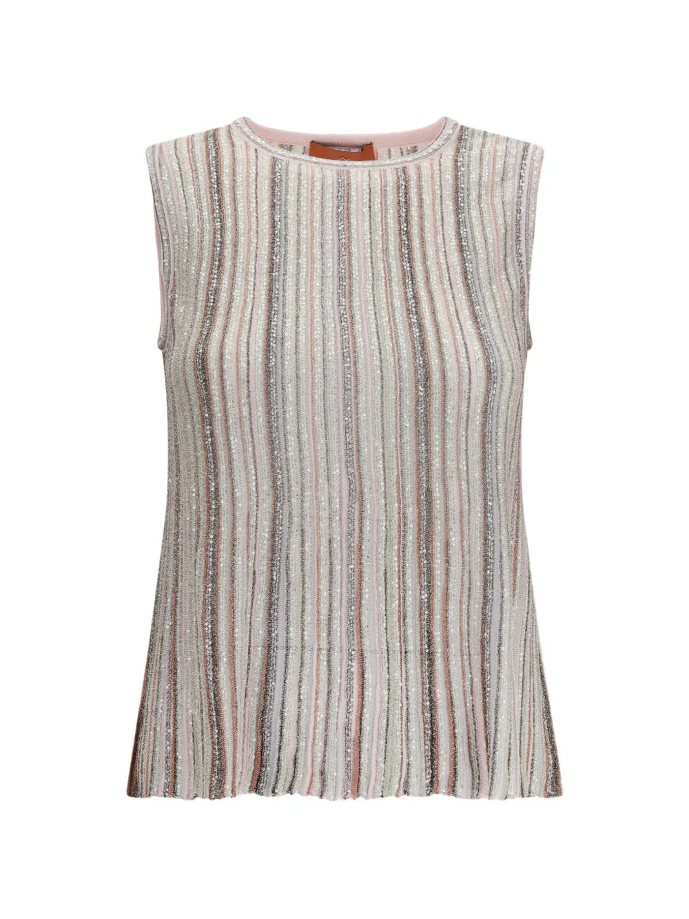 Missoni sleeveless ribbed top with sequins - Nude