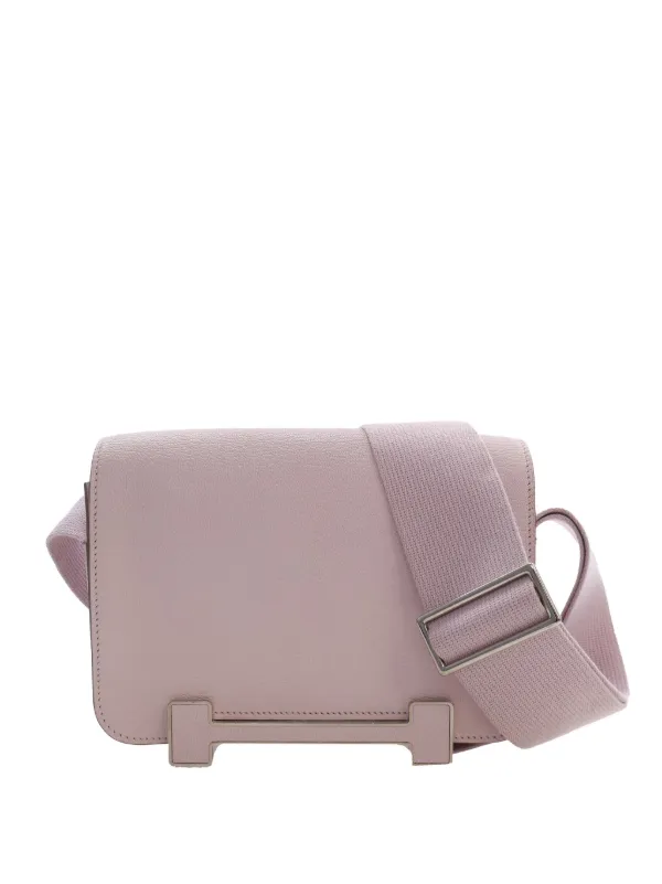 Hermès Pre-owned 2023 Chevre Mysore Geta Crossbody Bag in Pink