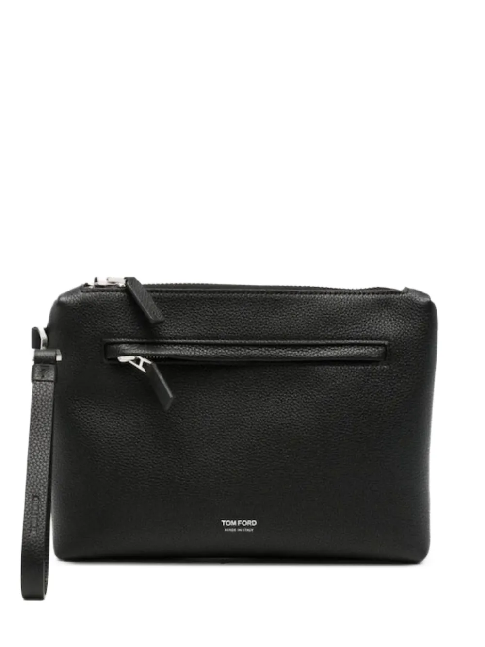 TOM FORD Clutch in pelle pieno fiore - Nero