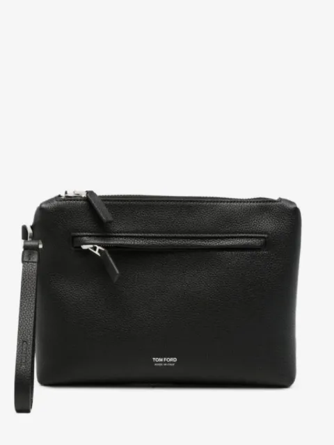TOM FORD grained leather clutch bag