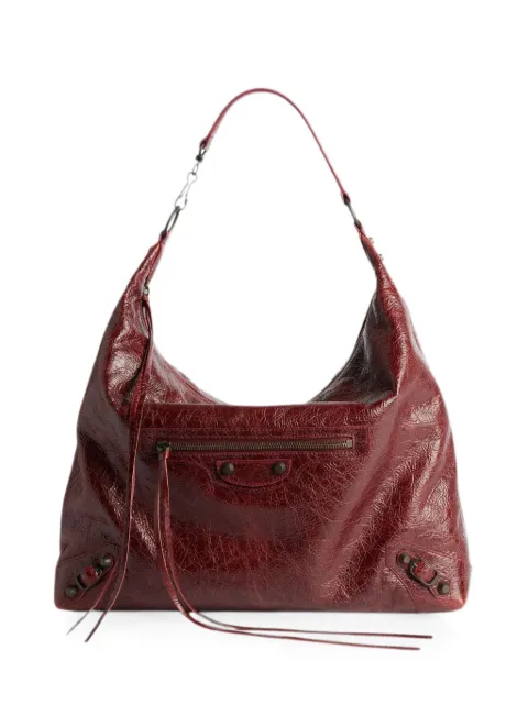 Balenciaga medium Le City crinkled-leather shoulder bag