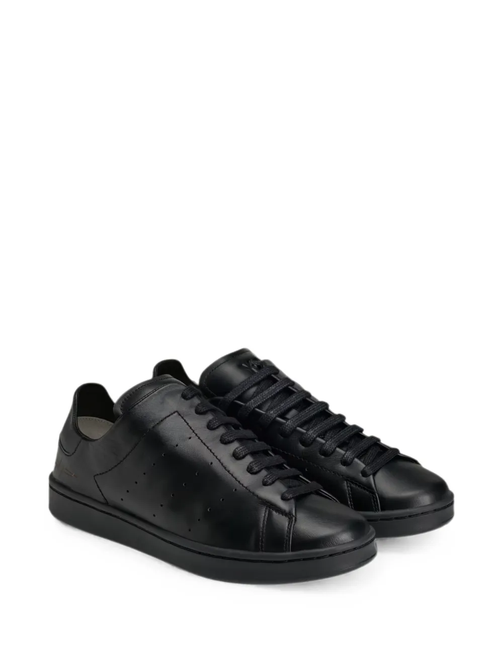 Y-3 Stan Smith perforated-detail leather trainers Zwart