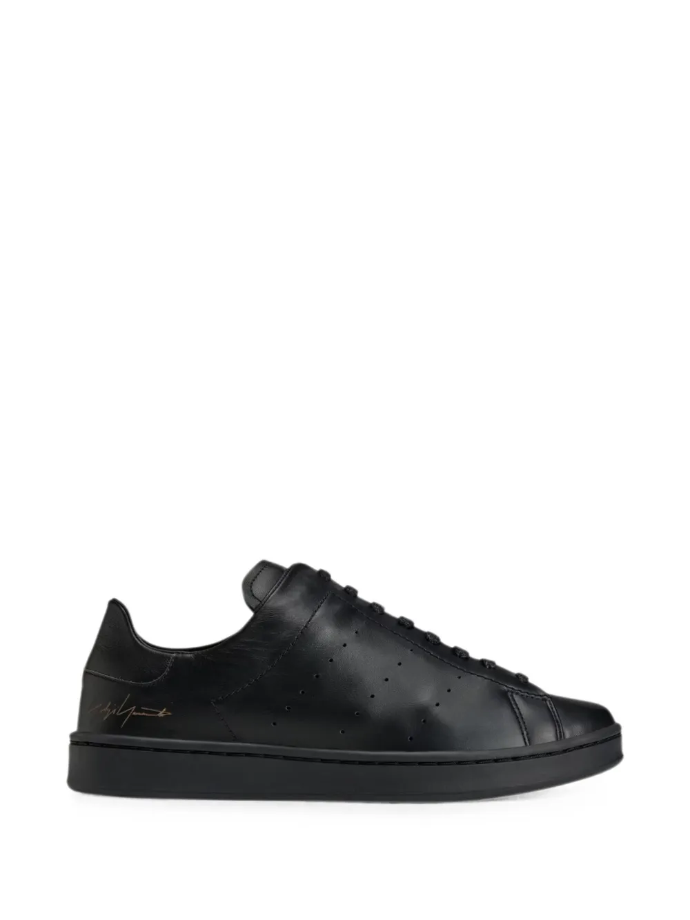 Y-3 Stan Smith perforated-detail leather trainers Zwart
