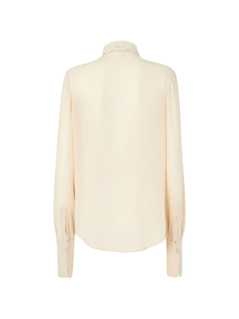 FENDI Georgette blouse met perkamentkleur Beige