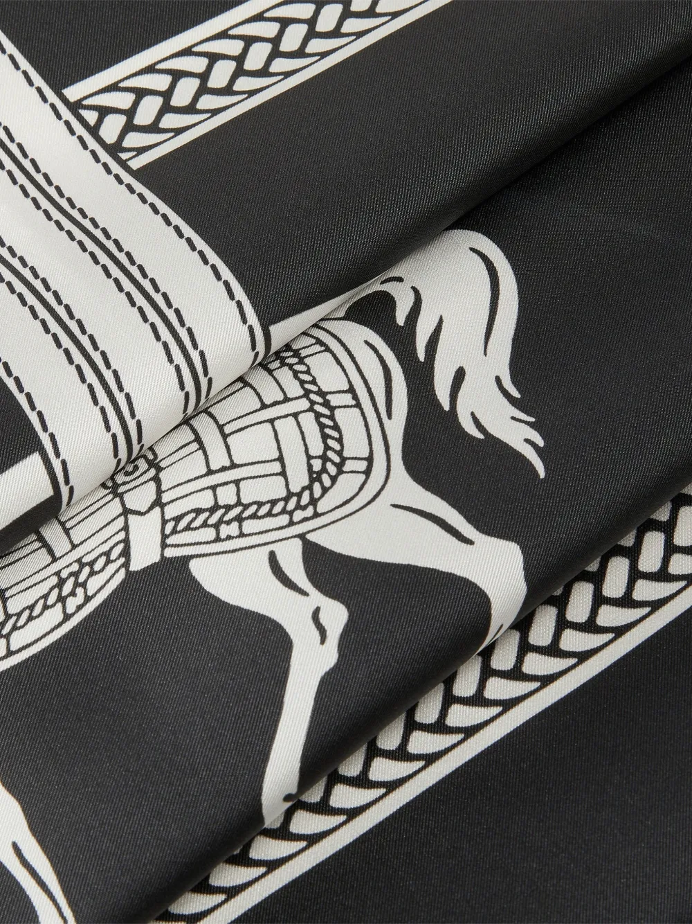 FENDI Selleria sjaal met paardenprint Zwart