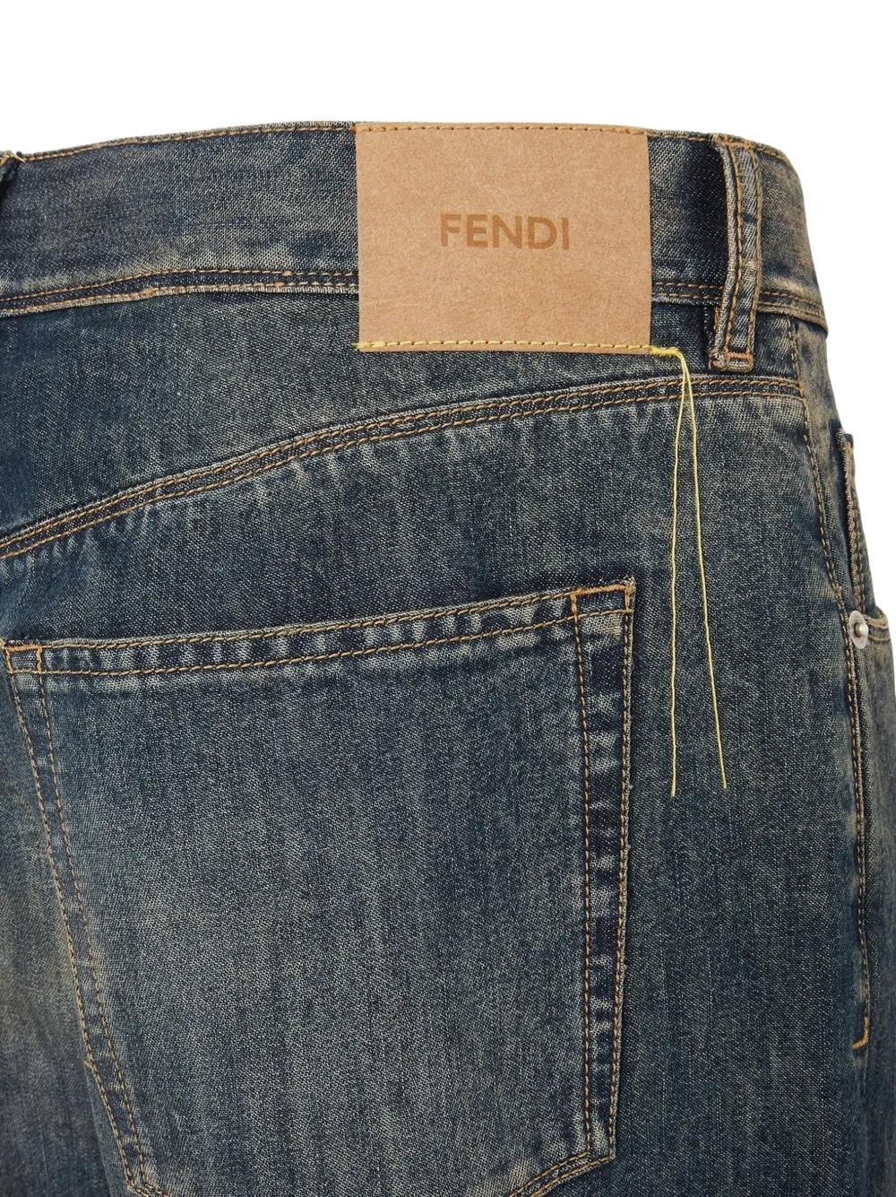 FENDI Jeans met vervaagd effect Blauw
