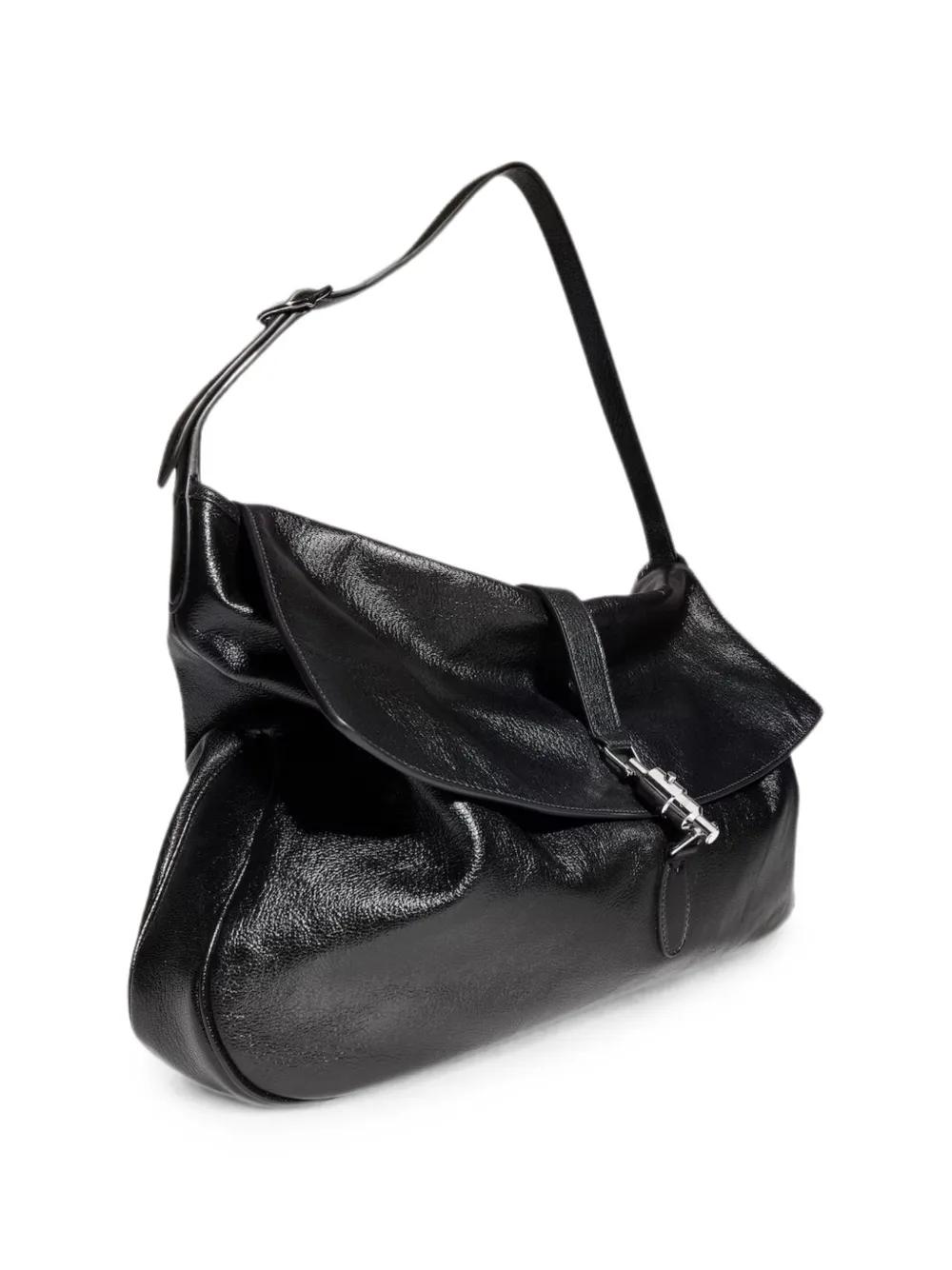 Gucci Grote Jackie Flap crossbodytas Zwart