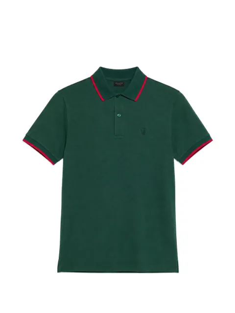 Gucci cotton piquet polo shirt with embroidery