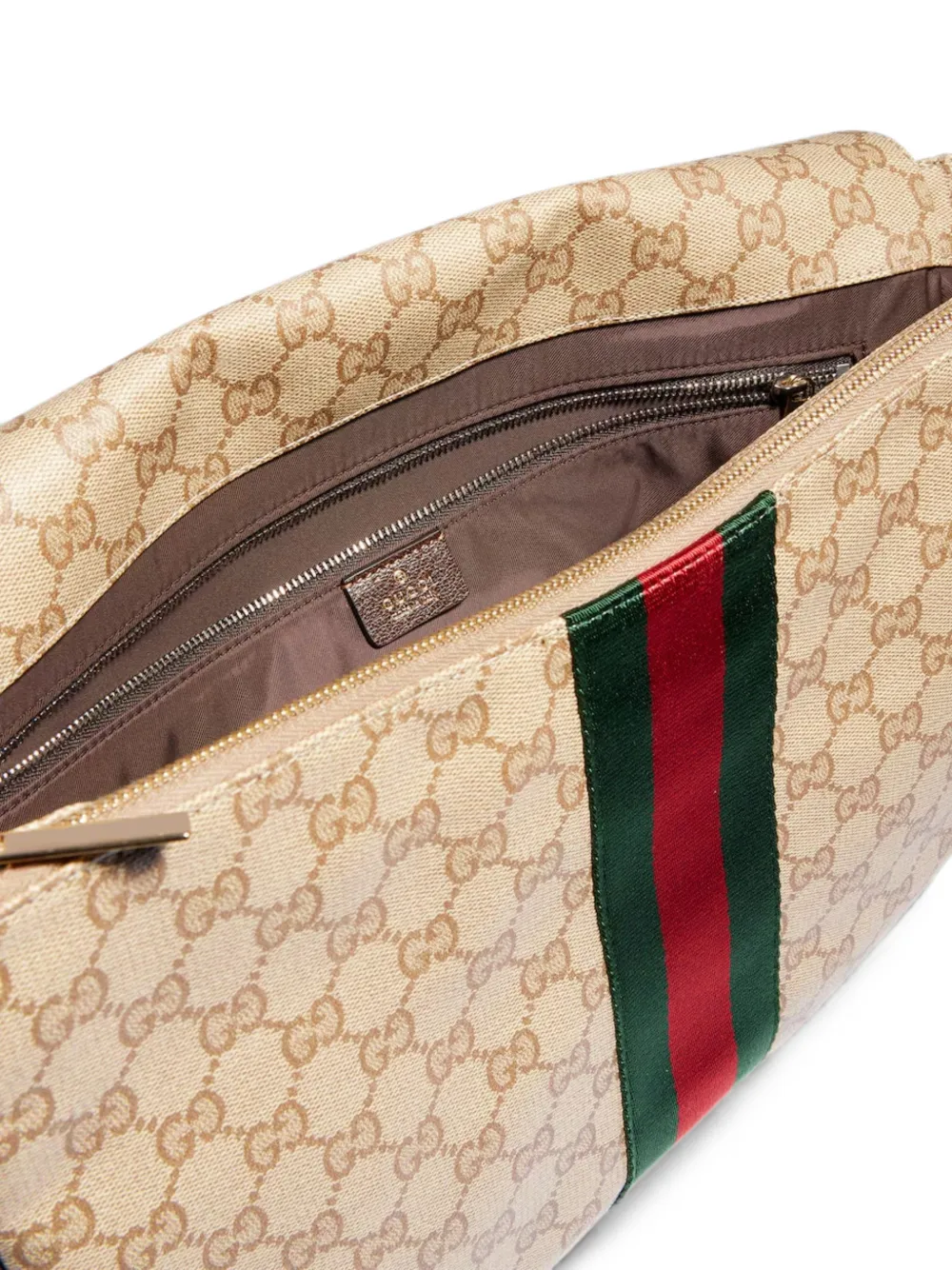 Gucci Medium crossbodytas met Web-design Beige