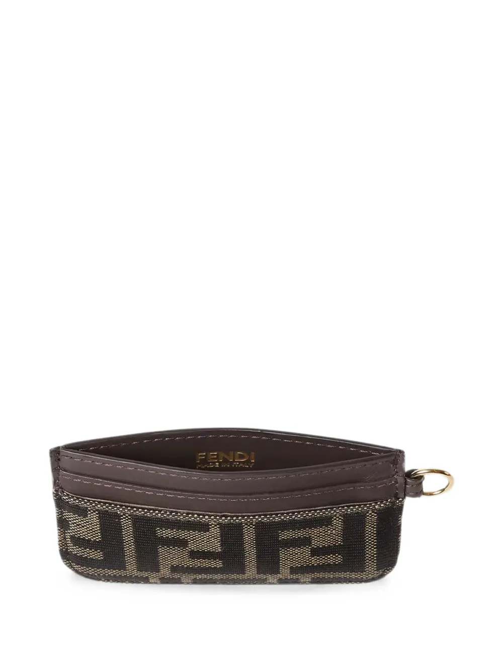 FENDI Pasjeshouder met FF-jacquard Bruin