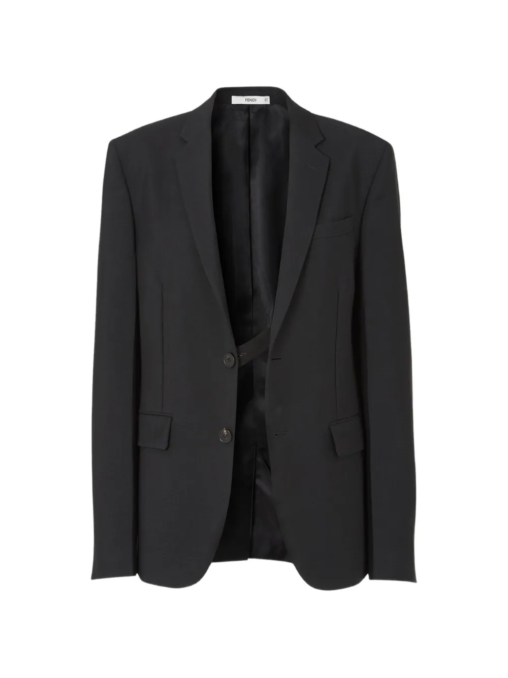 FENDI Blazer met enkele rij knopen Zwart