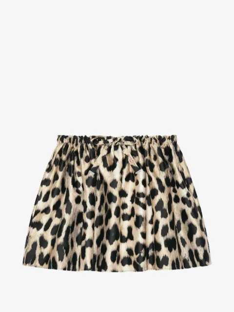 Givenchy mini pleated skirt in leopard jacquard