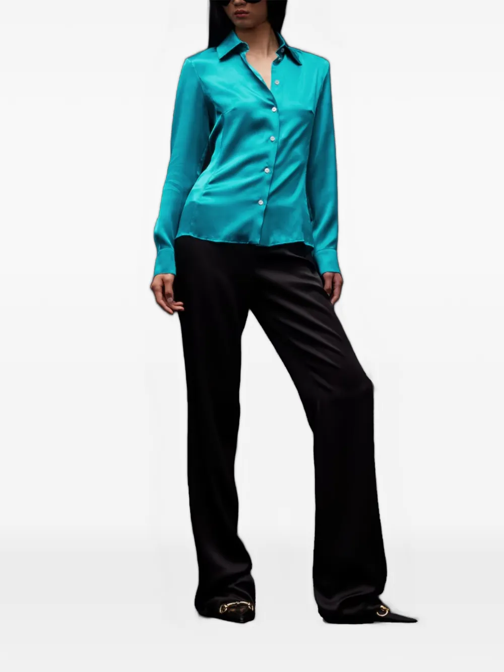 Gucci Satijn-zijden blouse Blauw