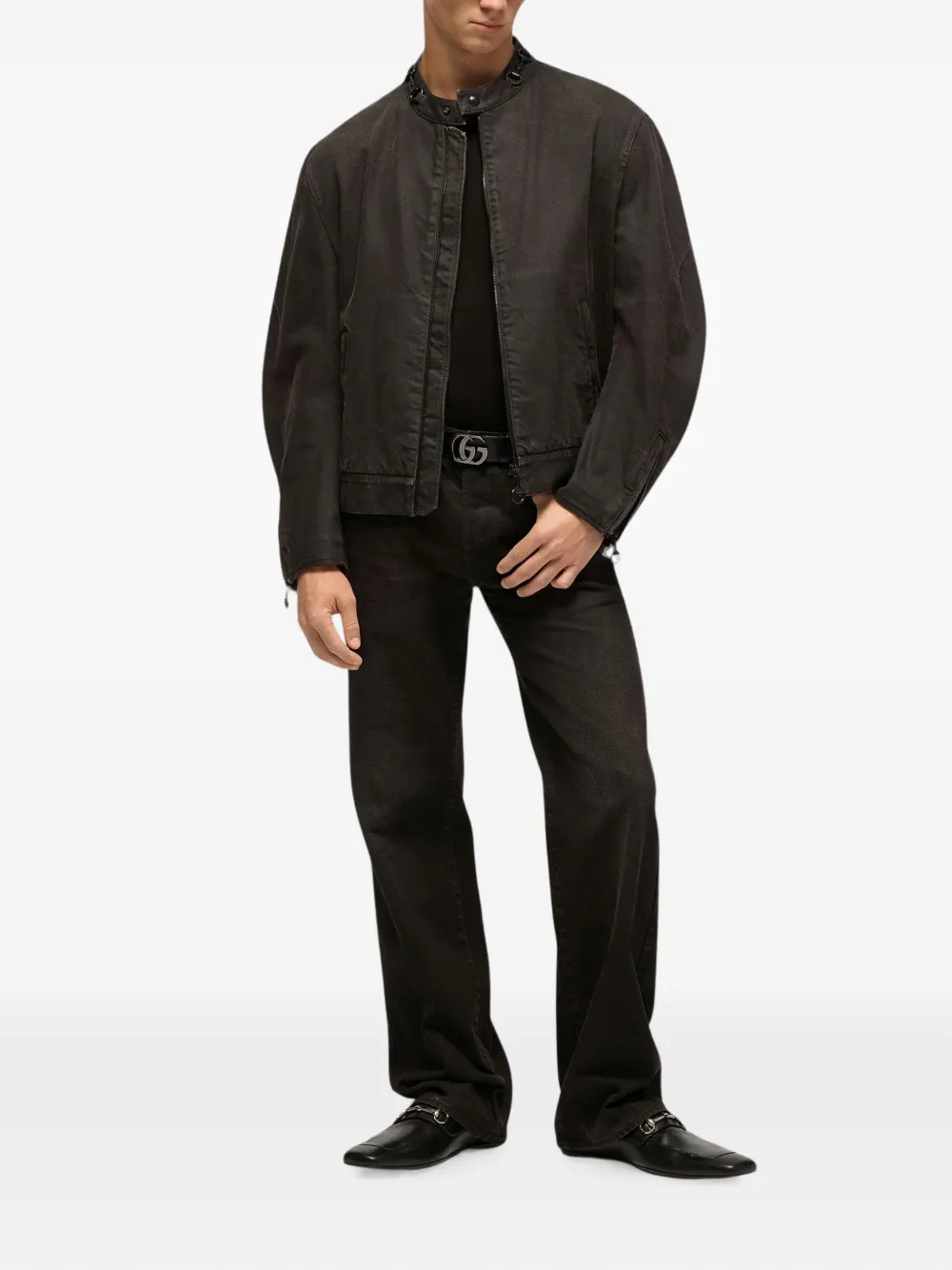 Gucci Horsebit jack met rits Zwart