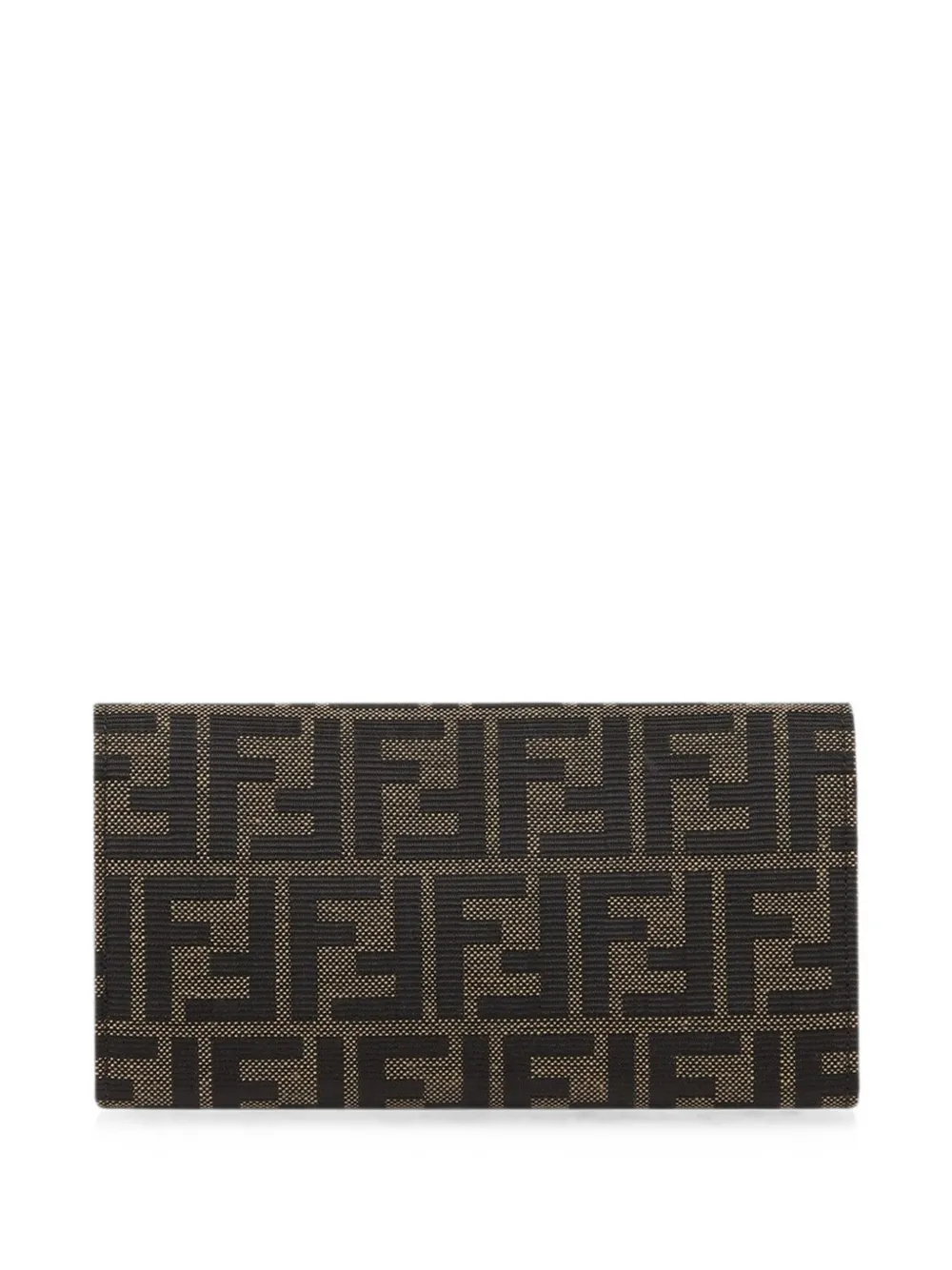 FENDI Tube Continental portemonnee met logo en ketting Bruin