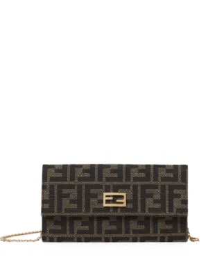 FENDI Micro Trifold Jacquard Wallet | Blue | FARFETCH
