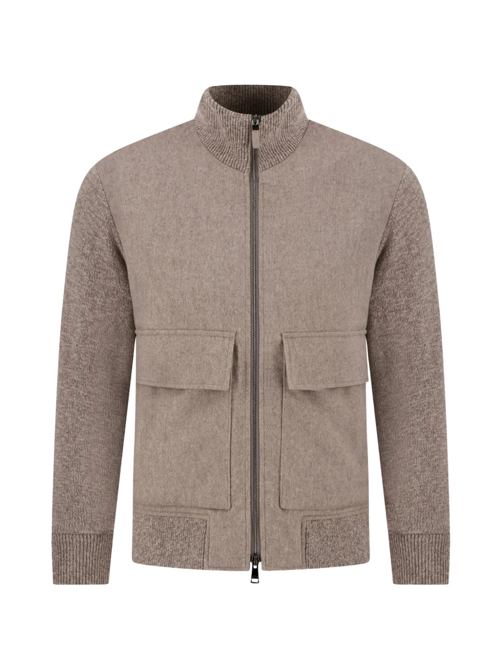 Paul & Shark Aliseo zip-up panelled sweater