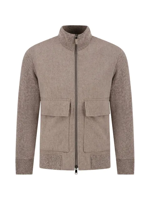 Paul & Shark Aliseo zip-up panelled sweater