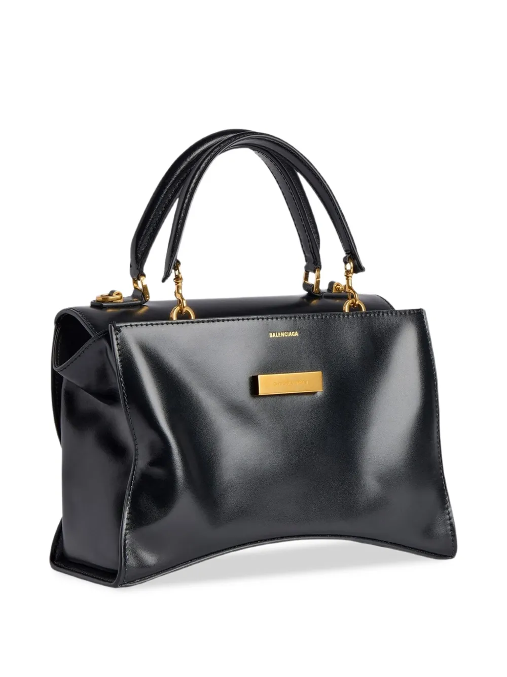 Balenciaga Hourglass Avenue kleine shopper met gegraveerd logo Zwart