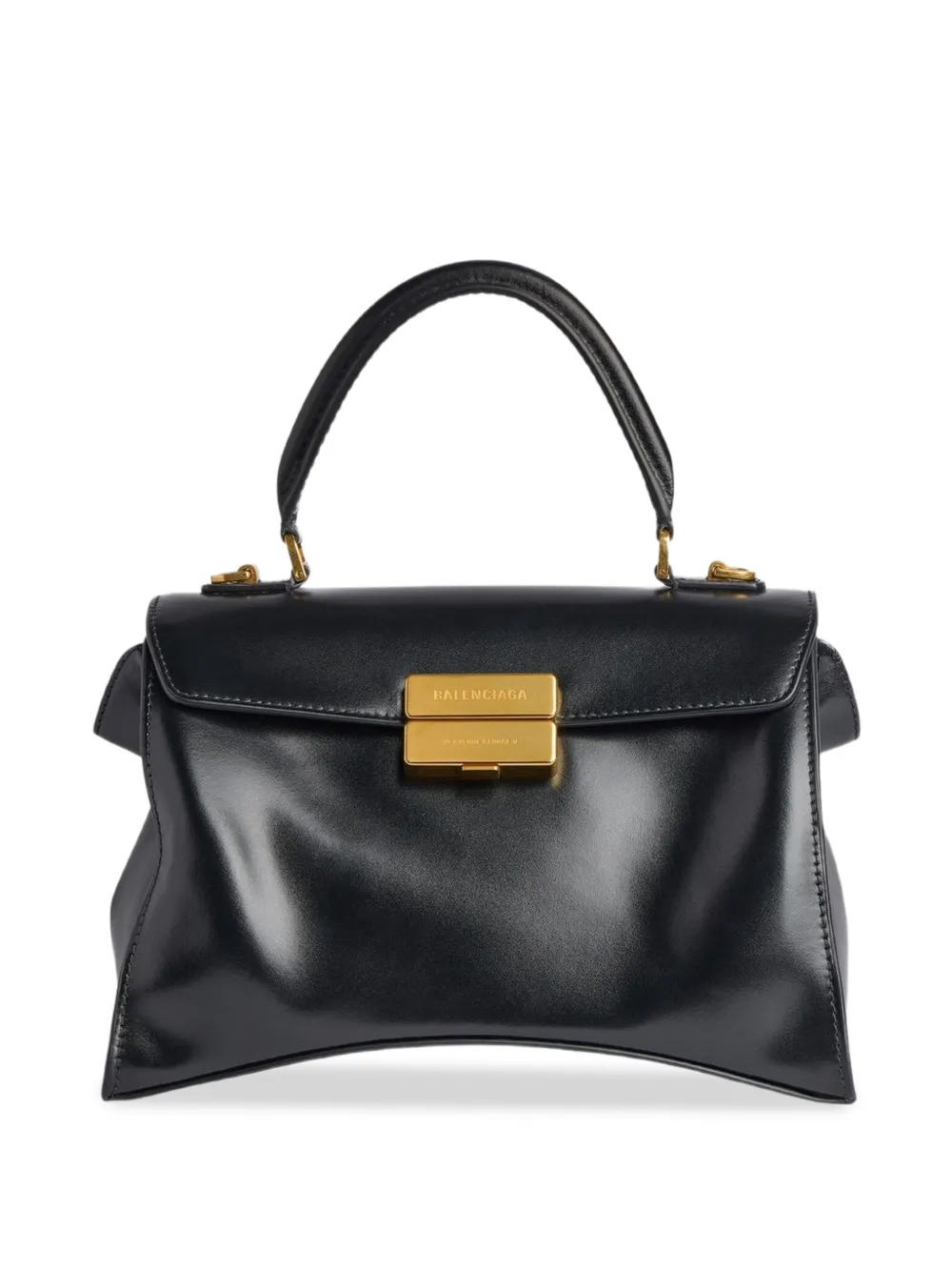 Balenciaga Hourglass Avenue kleine shopper met gegraveerd logo Zwart
