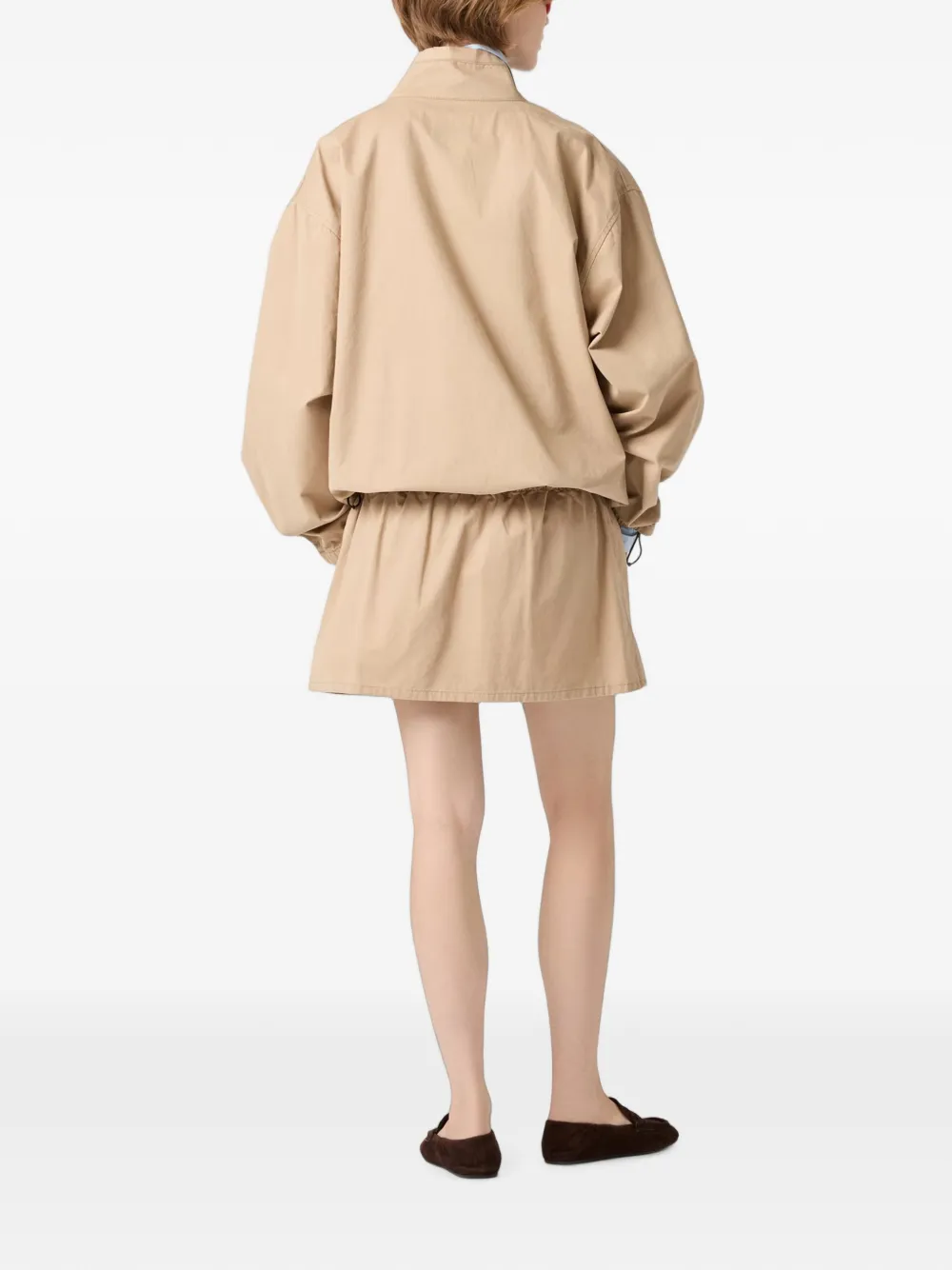 Miu Gabardine jack met verwassen effect Beige