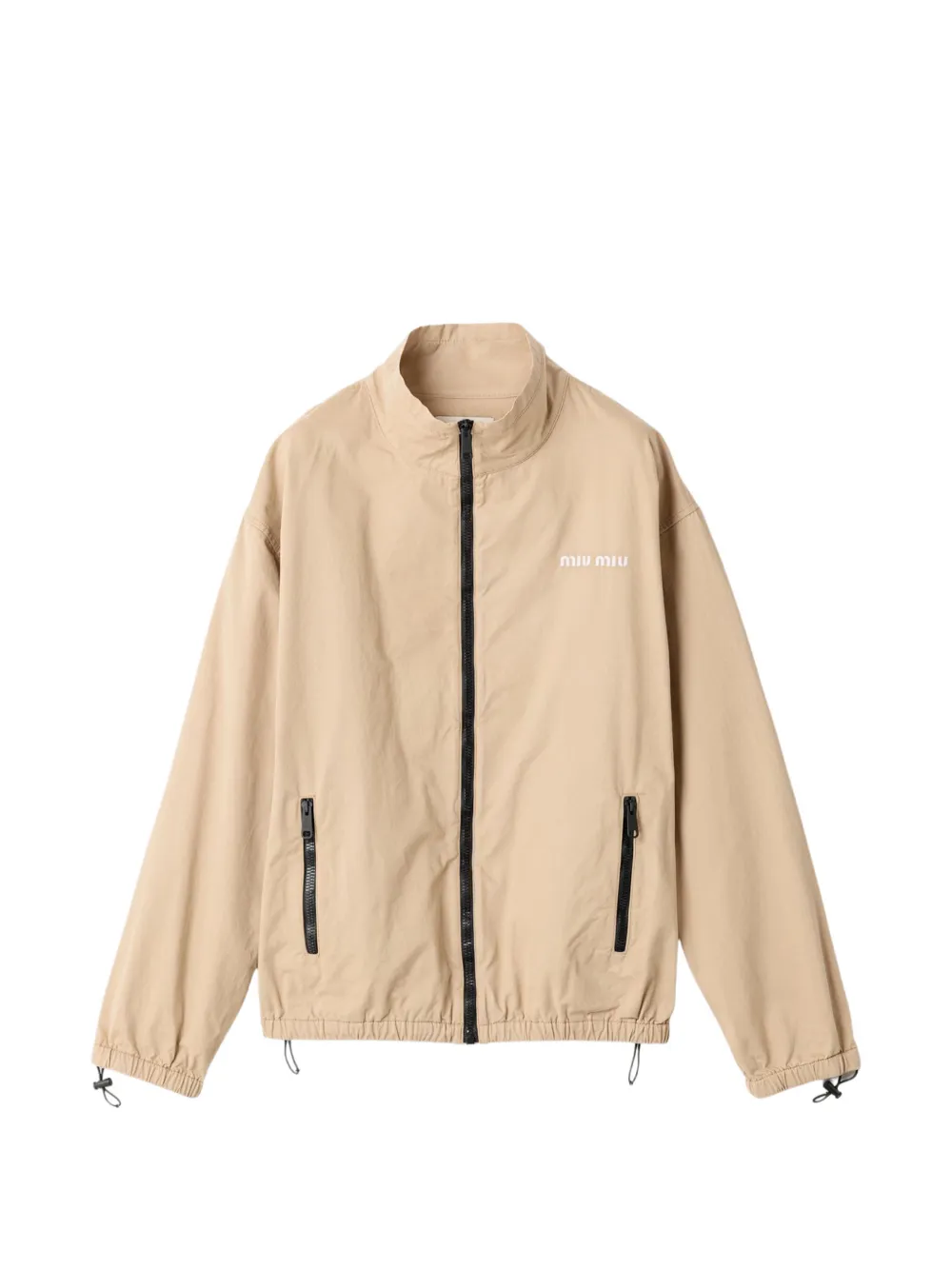 Miu Miu washed gabardine blouson jacket - Nude