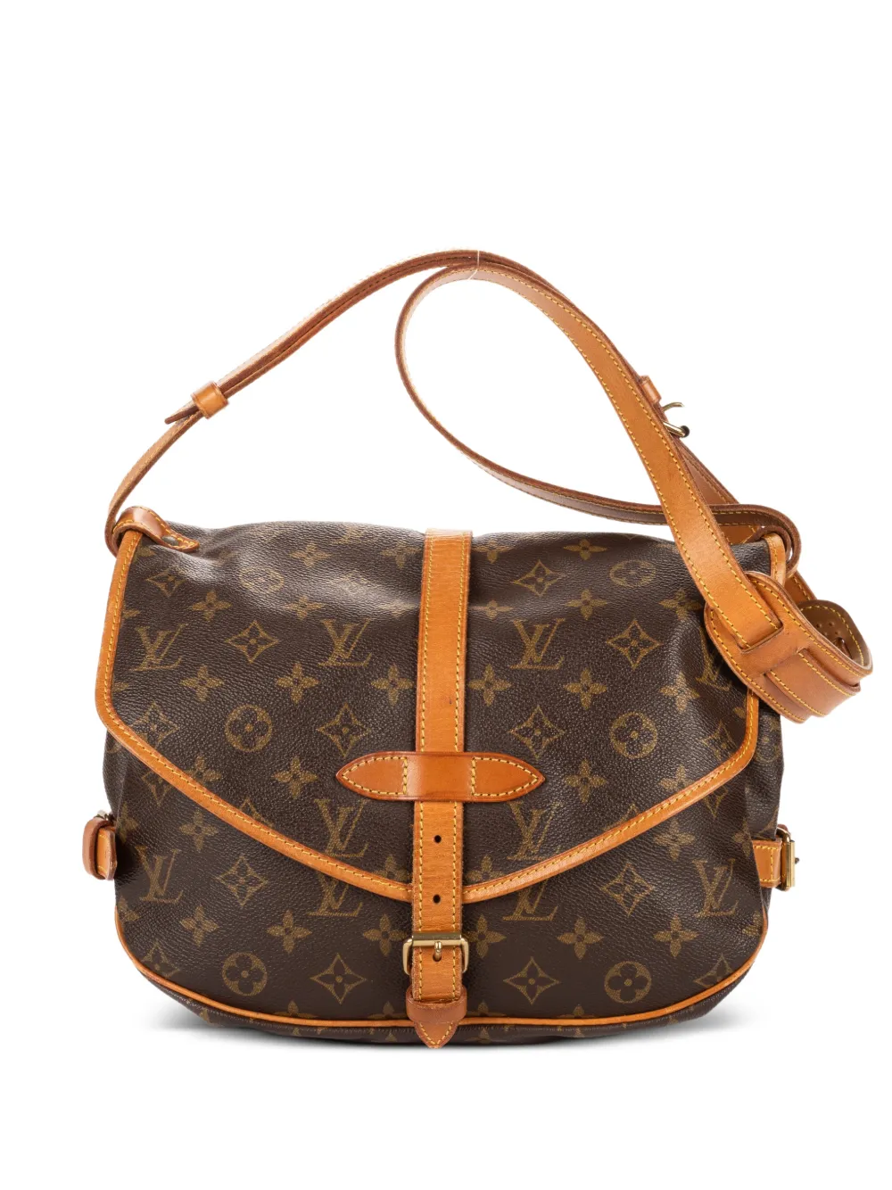 Louis Vuitton Pre-Owned PM Saumur cross body bag - Braun