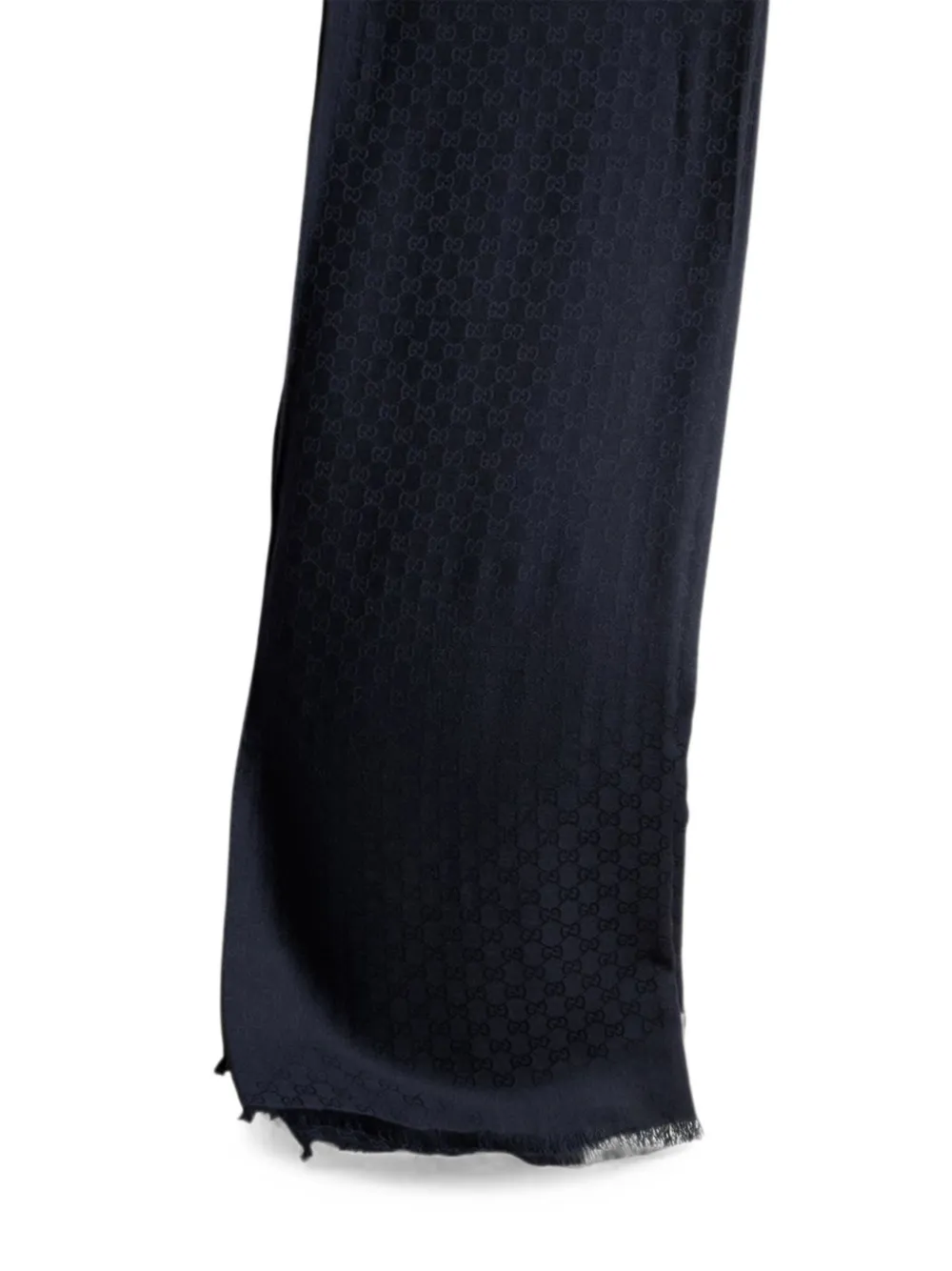 Gucci GG Wool Silk Jacquard Stole in Blue, view 2