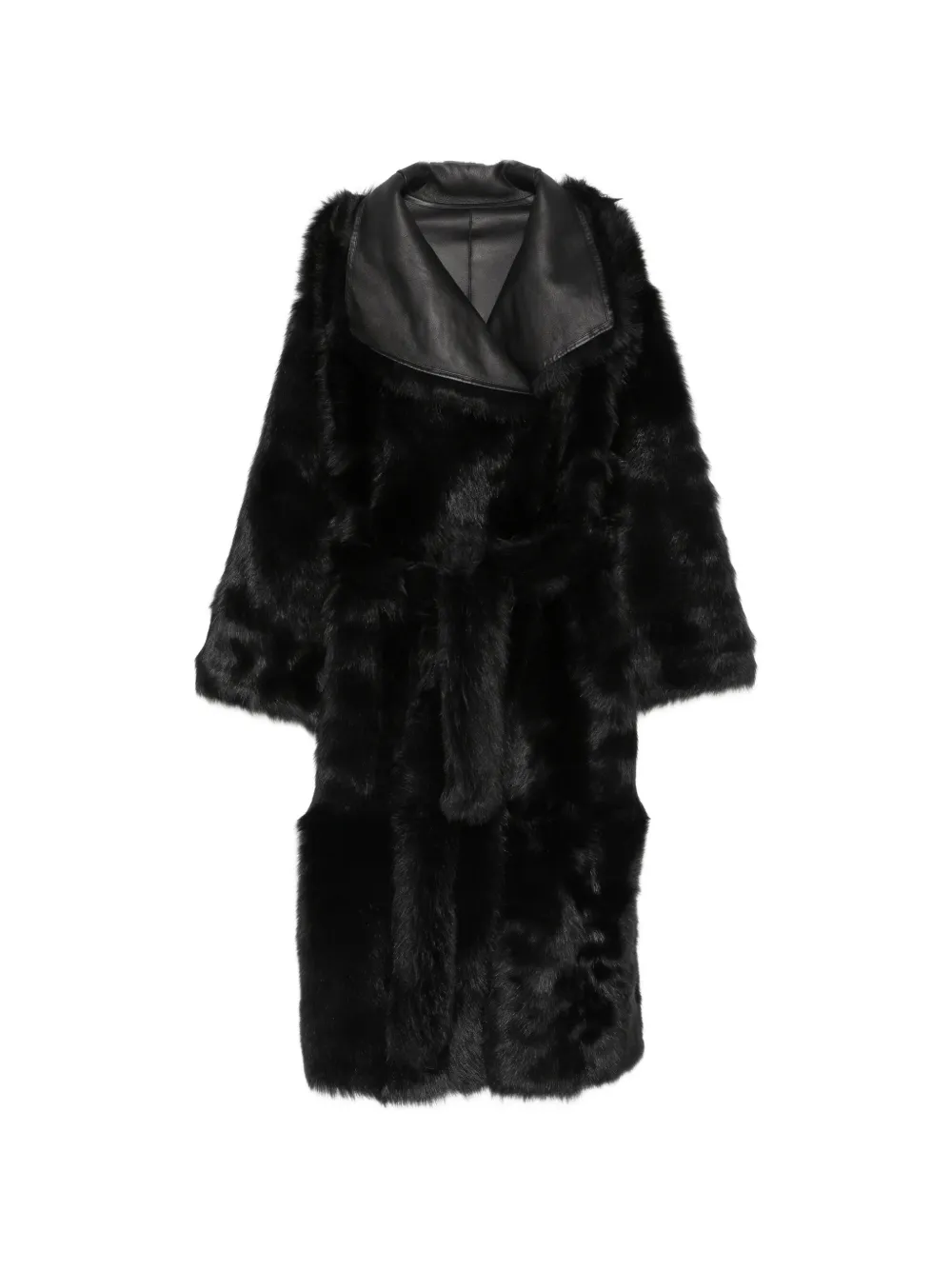 Yves Salomon shearling-trimmed fur jacket