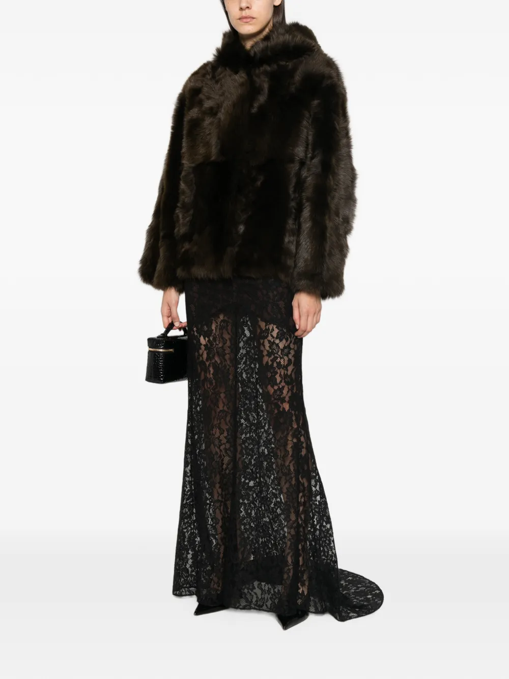 Yves Salomon hooded jacket Bruin