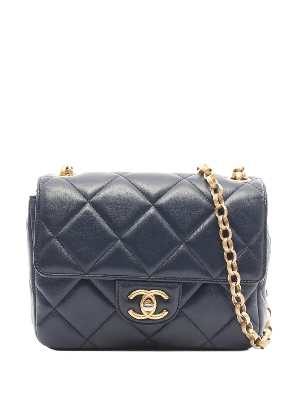 CHANEL Pre-Owned 2021-2026 Mini Lambskin My Perfect Flap crossbody bag - Blue