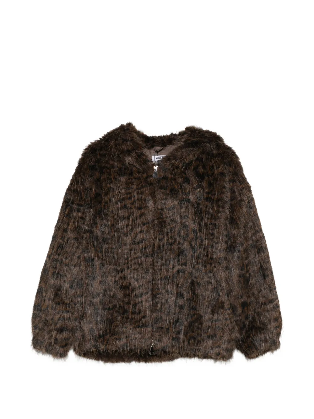 Betta Corradi leopard-print faux-fur jacket - Braun