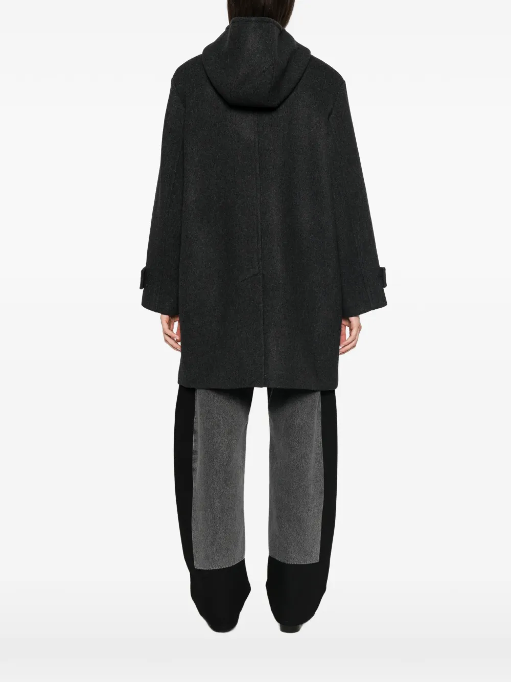 Semicouture Jas met capuchon en toggle-sluiting Grijs
