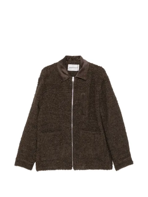 AMARANTO  bouclé corduroy-collar jacket