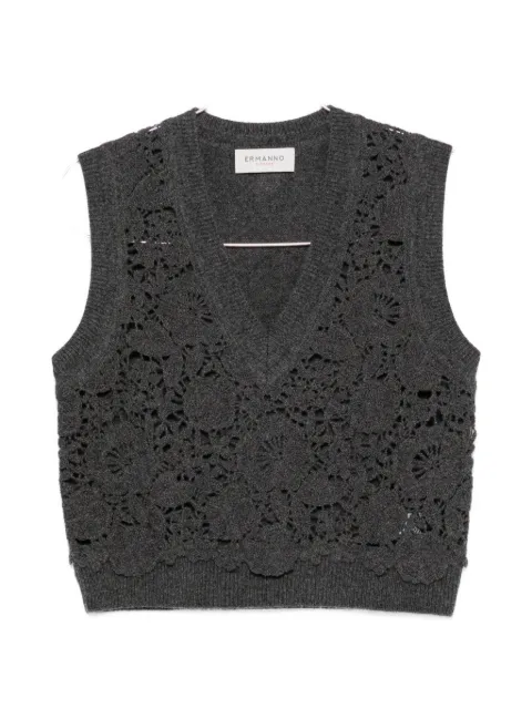 ERMANNO FIRENZE  floral-lace gilet