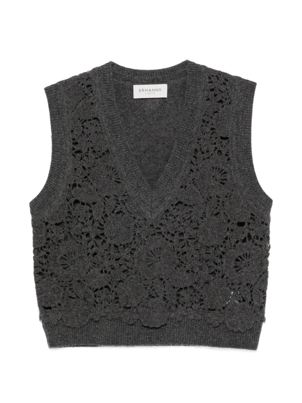 ERMANNO FIRENZE floral-lace gilet
