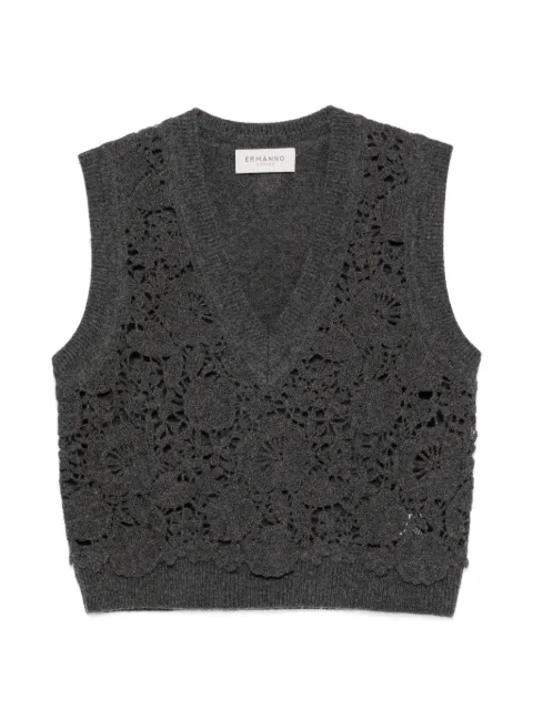 ERMANNO FIRENZE floral-lace gilet