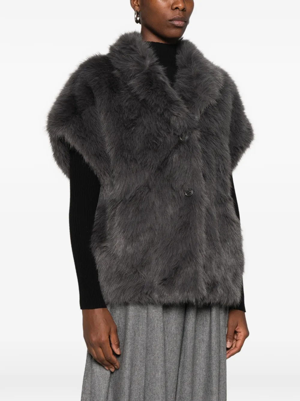 Betta Corradi faux-fur gilet Grijs