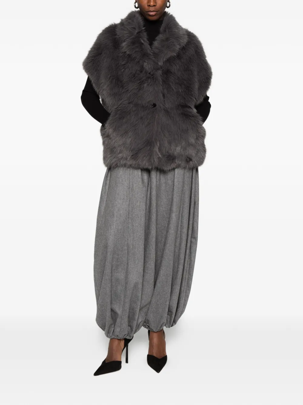 Betta Corradi faux-fur gilet Grijs