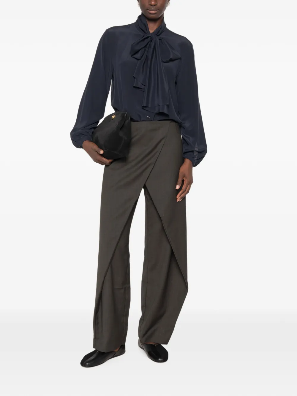 Marella Blouse met strik Blauw
