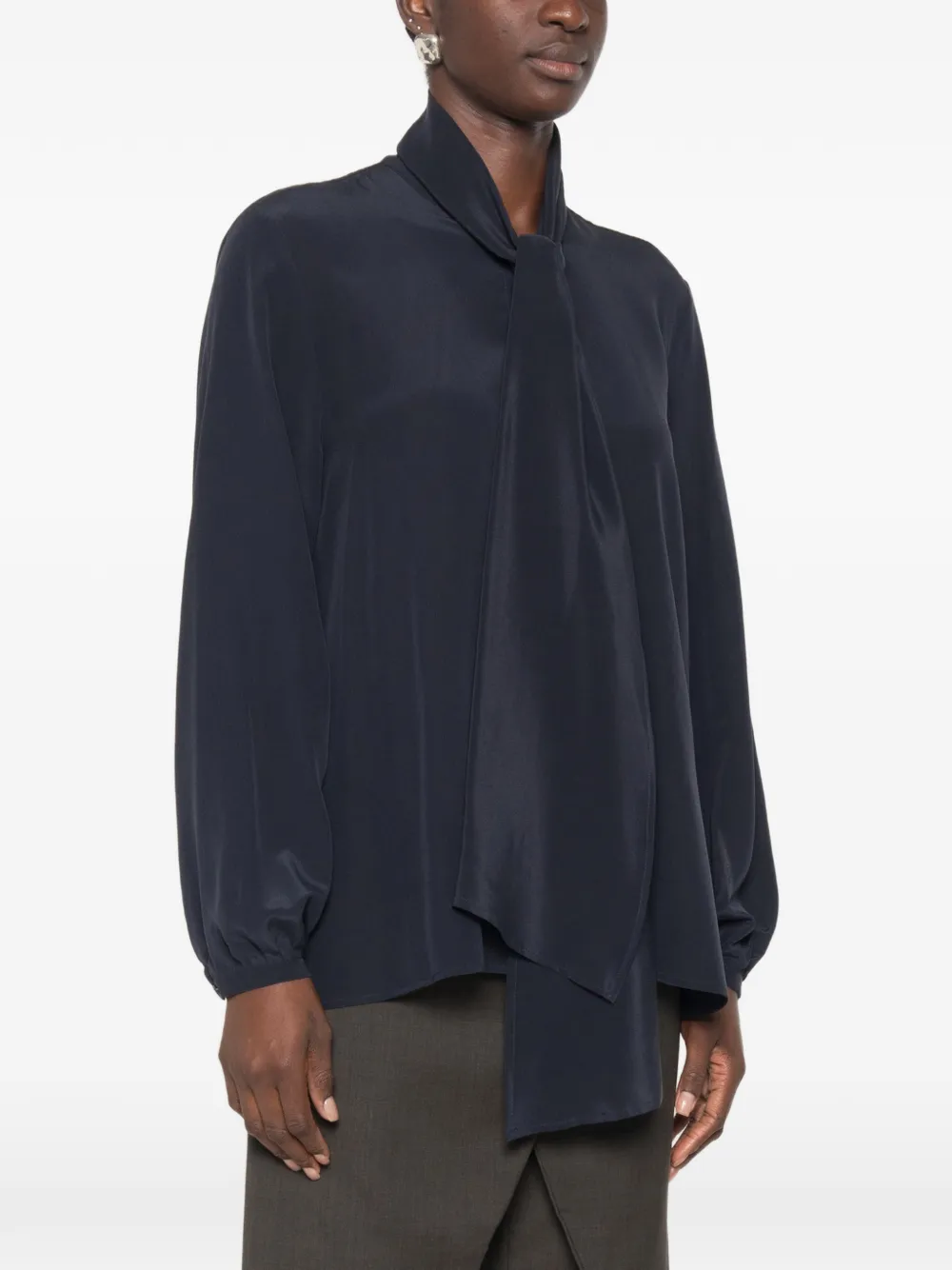 Marella Blouse met strik Blauw