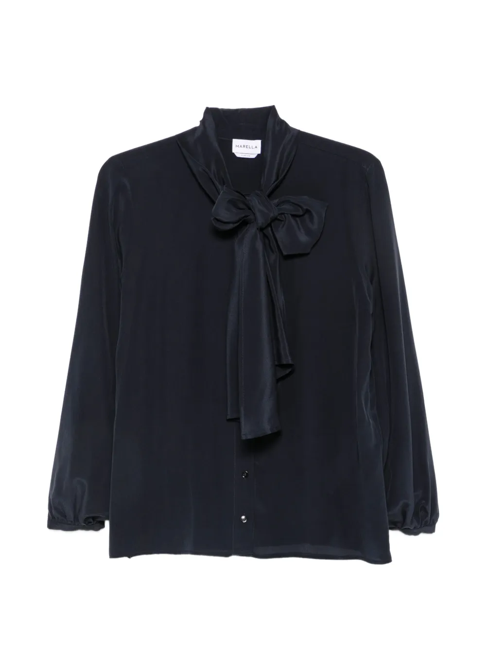 Marella pussy-bow silk shirt