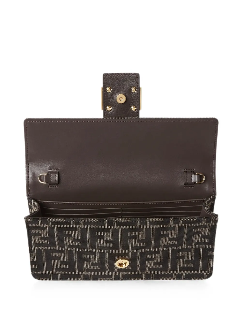FENDI Tube portemonnee met FF-jacquard Bruin