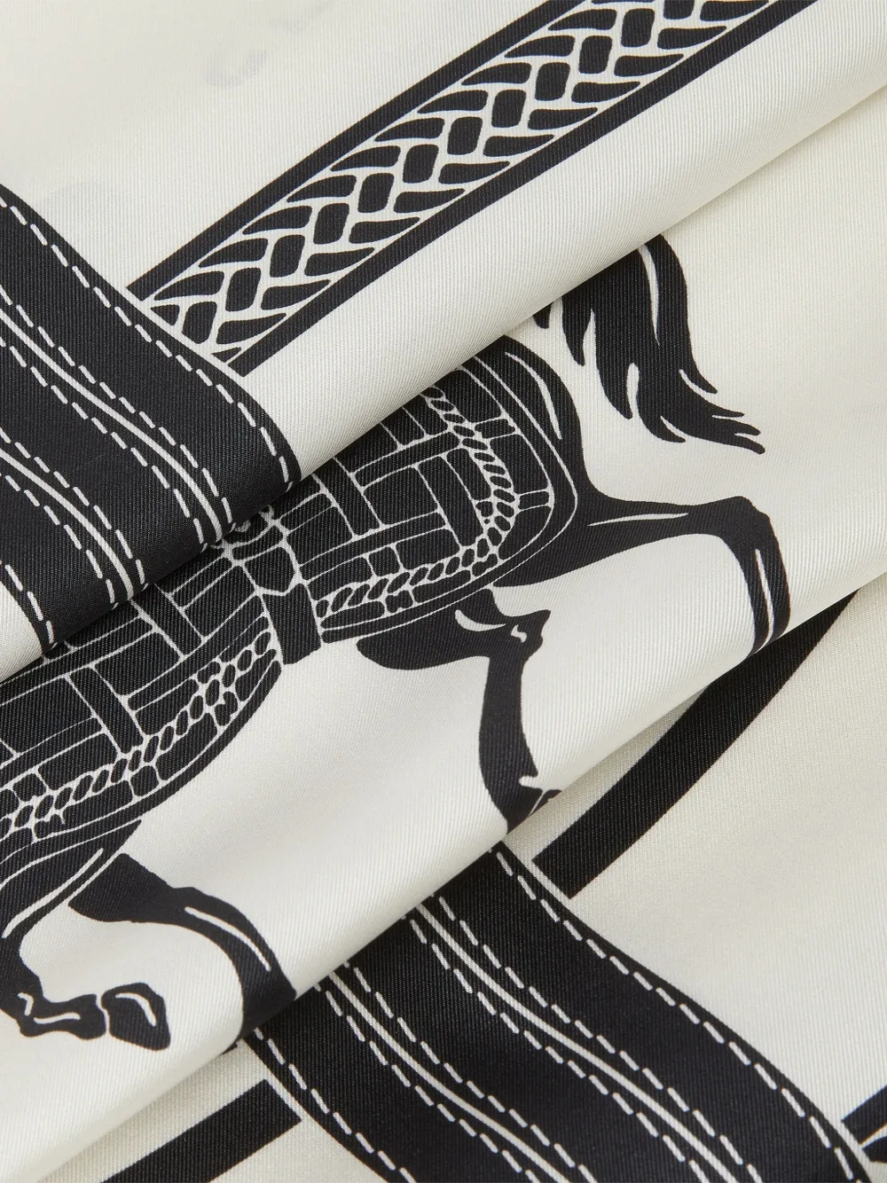 FENDI Selleria sjaal met paardenprint Beige