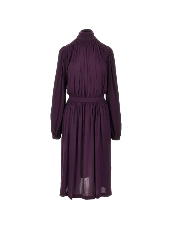 Gucci Light Viscose Crêpe Jersey Dress in Purple