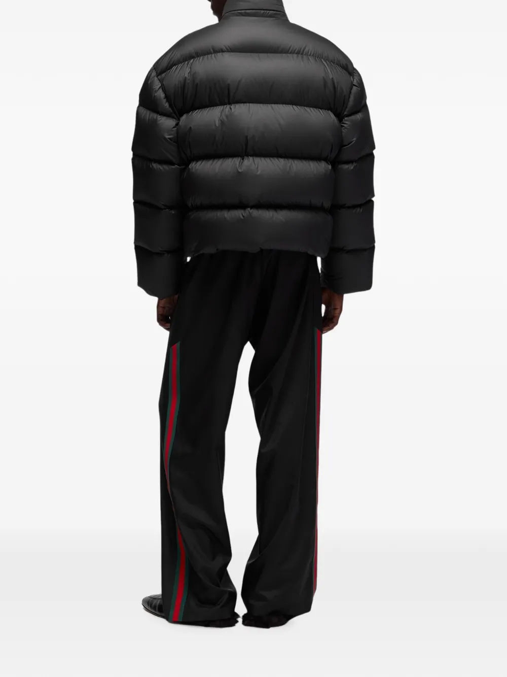 Gucci Gewatteerd jack met logopatch Zwart