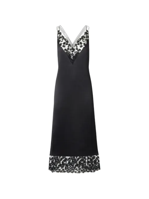 FENDI black silk and lace dress