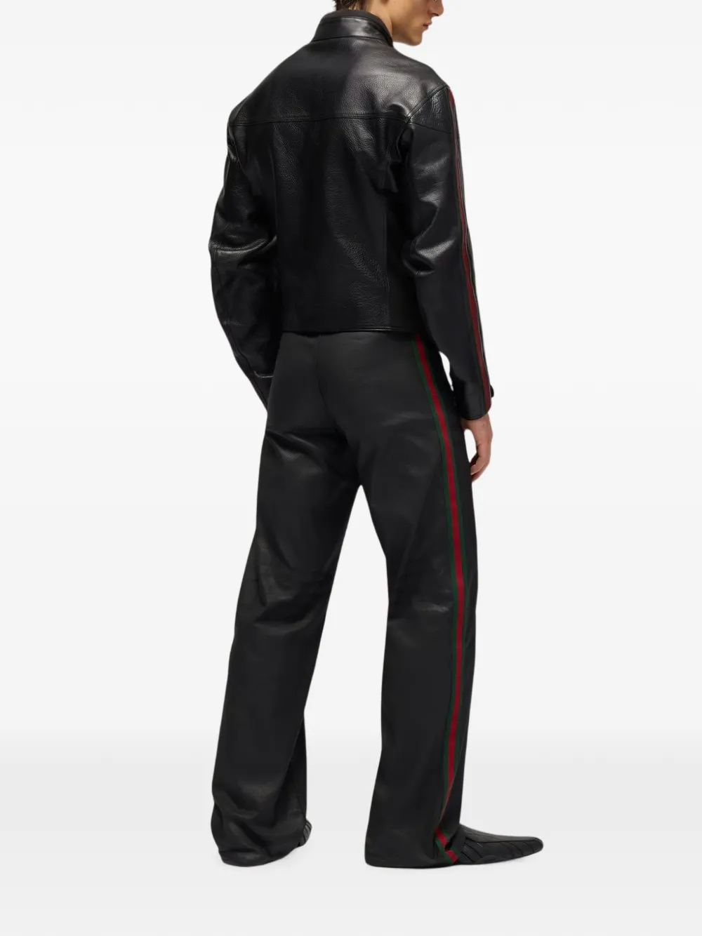 Gucci Straight jeans met web-streep Zwart