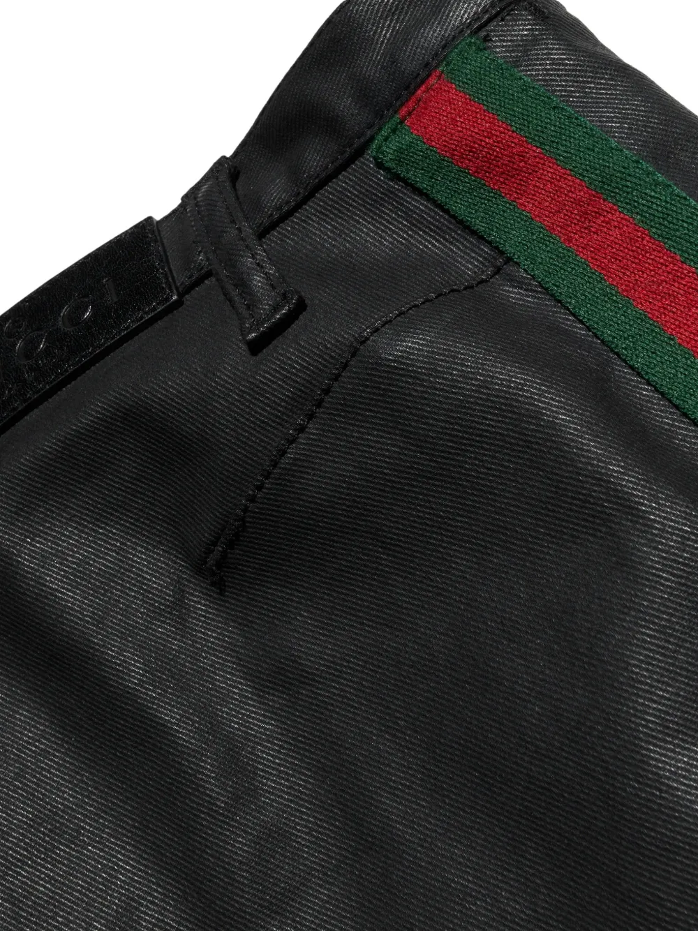 Gucci Straight jeans met web-streep Zwart