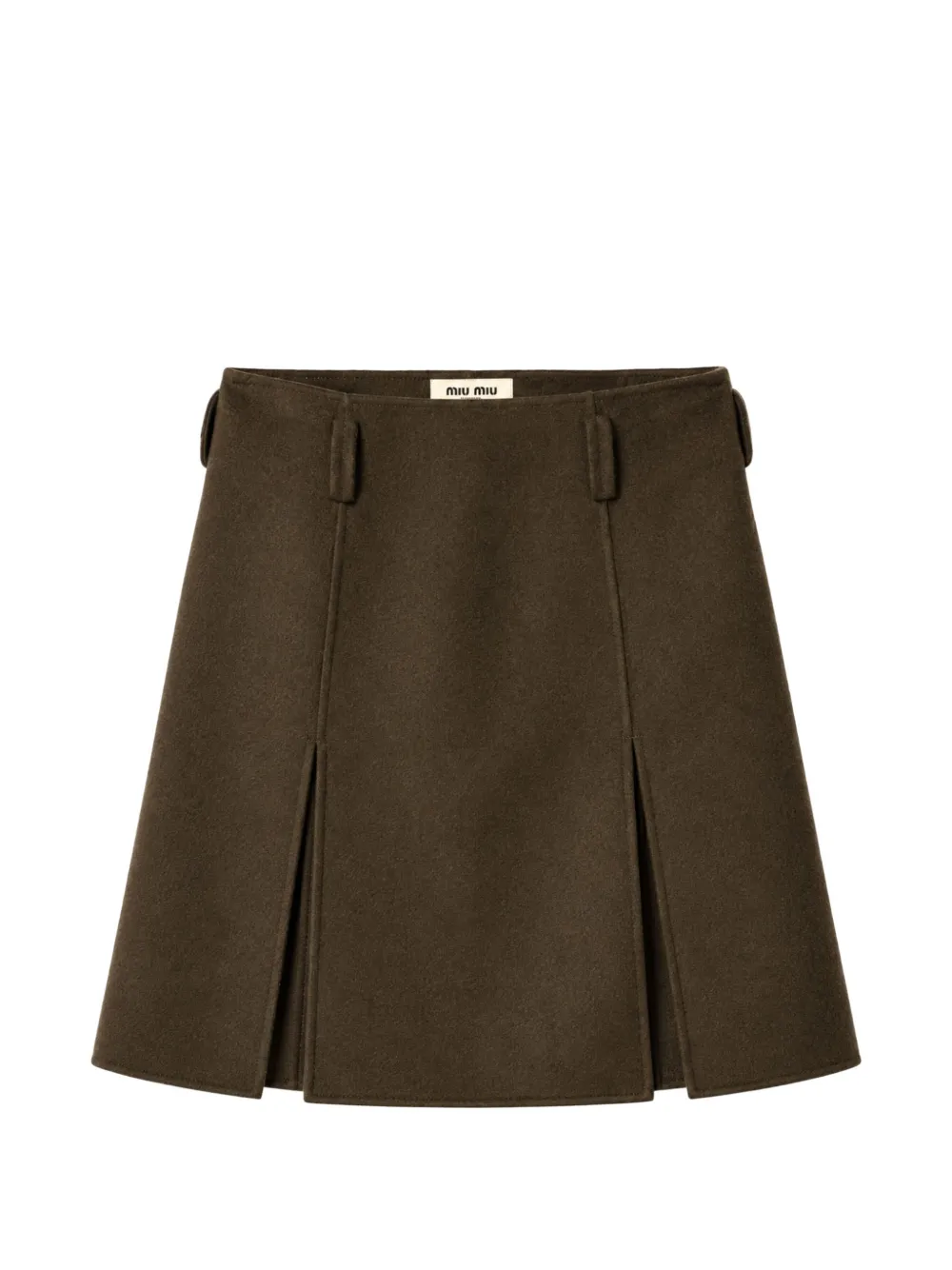 Miu Miu minijupe en cachemire et laine - Vert Miu Miu minijupe en cachemire et laine - Vert